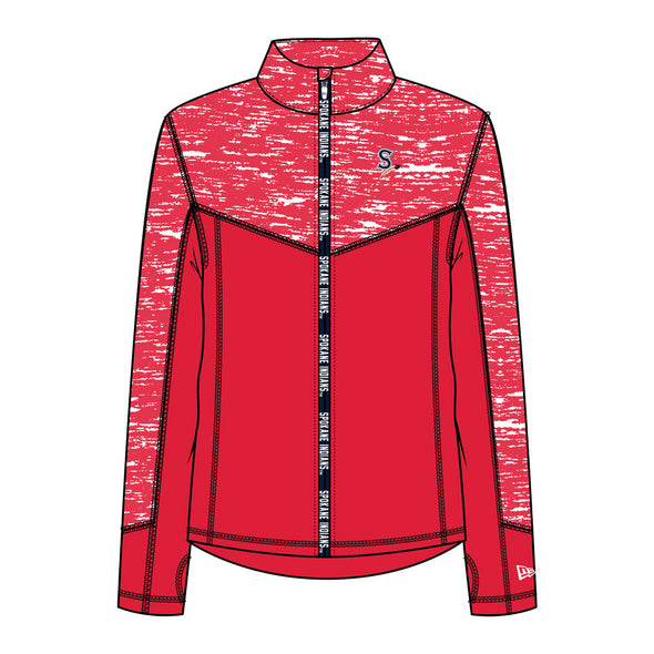 Spokane Indians Ladies New Era Red Full Zip Athletic Jacket