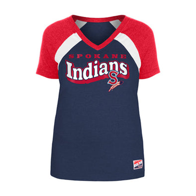 Spokane Indians Ladies New Era V-Neck Tee