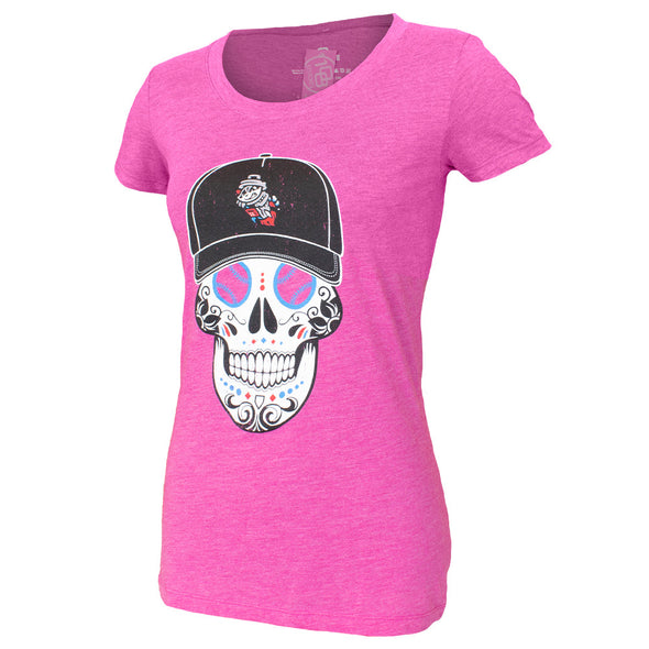 Ladies Pink Sugar Skull T-shirt