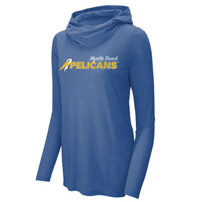 Myrtle Beach Pelicans 108 Stitches Royal Navy Fan Cowl Neck Hoodie