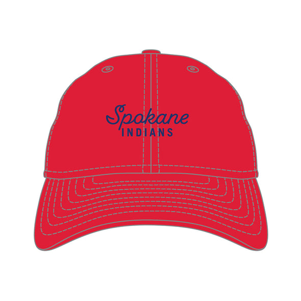 Spokane Indians Ladies New Era Red Throwback Adj Cap