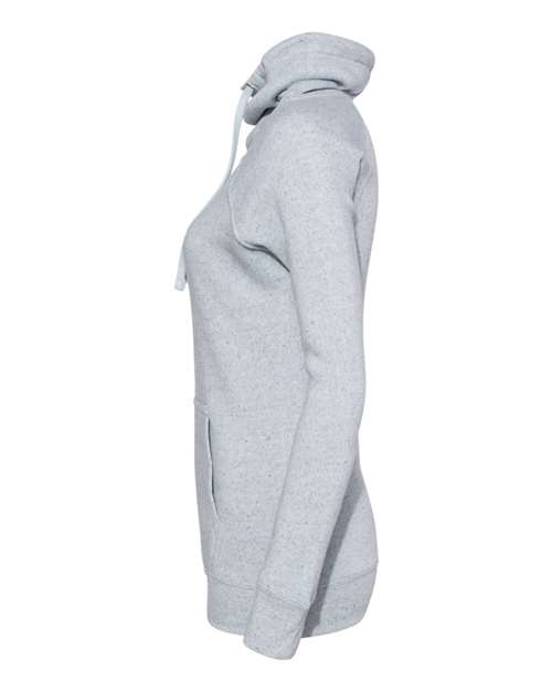 Buffalo Bisons Ladies Heather Lt Blue Cowl Neck Sweater