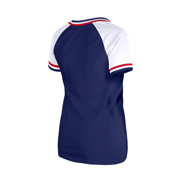 Buffalo Bisons Ladies New Era OTC Glitter Script Vneck Tee