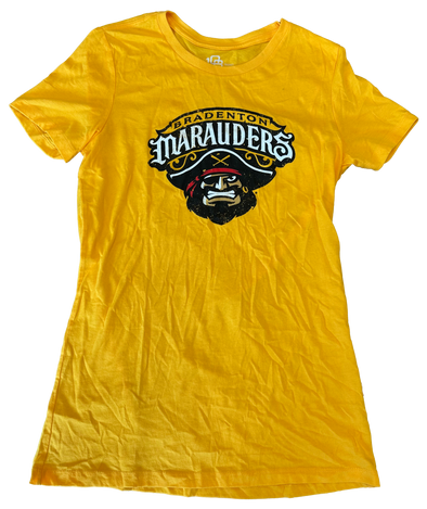 Bradenton Marauders Ladies Razorback T-Shirt Gold