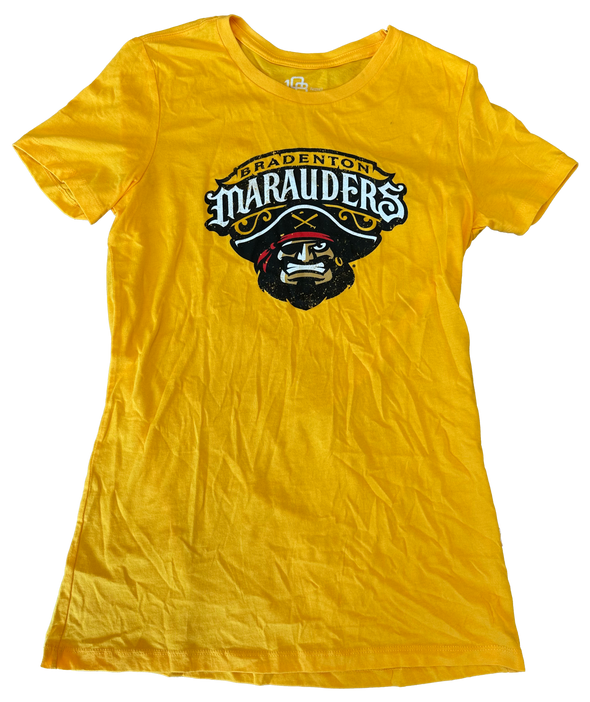 Bradenton Marauders Ladies Razorback T-Shirt Gold