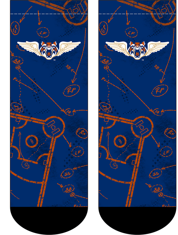 Flying Tigers Game Face Mascot Socks