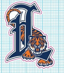 Throwback Lakeland Tigers 3" Decal