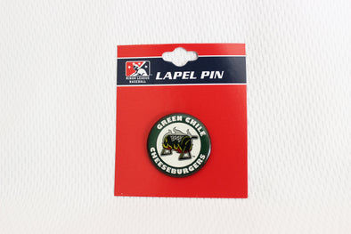 Albuquerque Isotopes Lapel Pin-Green Chile Cheeseburgers Circle Roaster