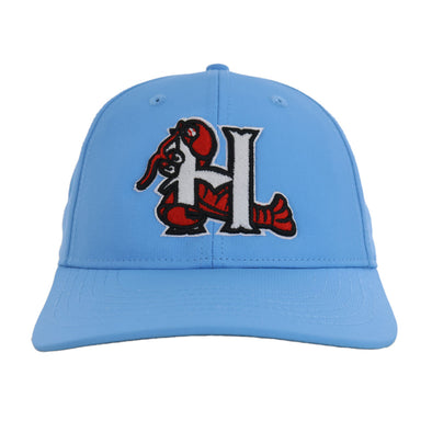 Hickory Crawdads Outdoor Cap Columbia Blue Lightweight Performance Cap