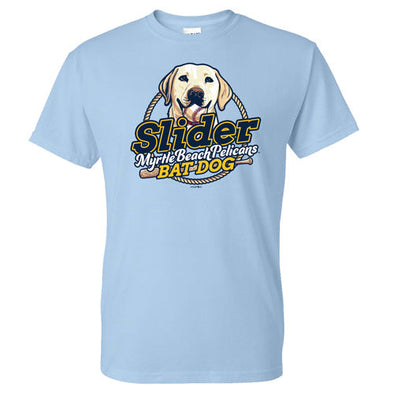 Myrtle Beach Pelicans Go Teez Youth Light Blue Slider Tee