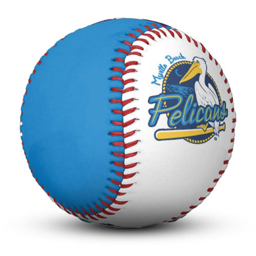 Myrtle Beach Pelicans B-More Sports Light Blue and White Logo Baseball