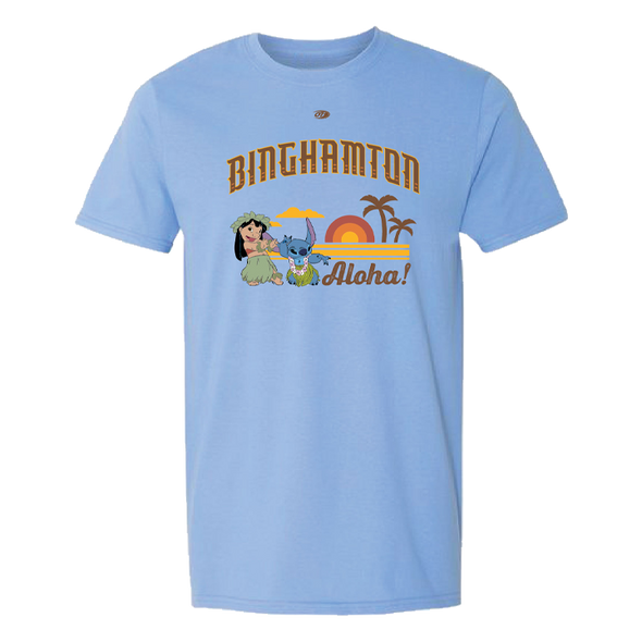 Adult Lilo and Stitch Aloha Shirt Themed Tee