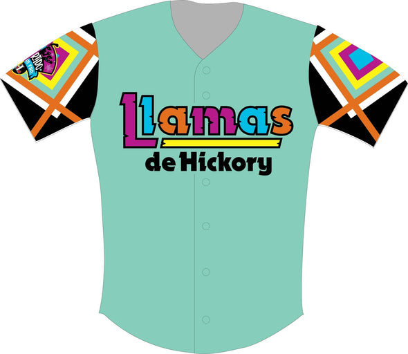 Hickory Crawdads OT Sports Game Worn Llamas de Hickory Jersey #35