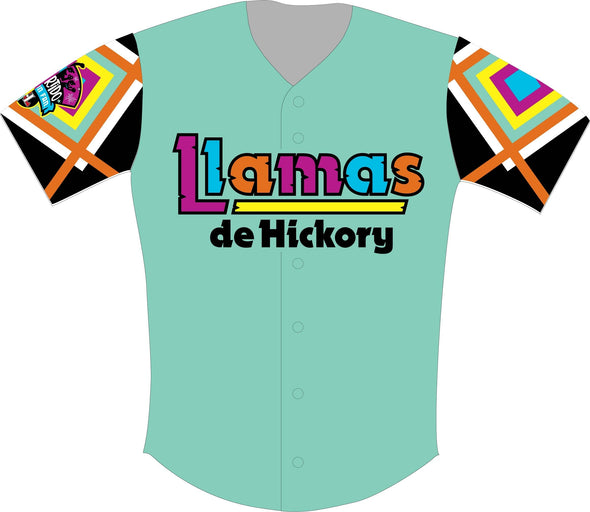 Hickory Crawdads OT Sports Game Worn Llamas de Hickory Jersey Bat Boy