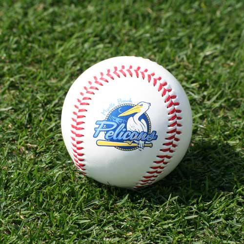 Myrtle Beach Pelicans B-More Sports White Primary Logo Ball