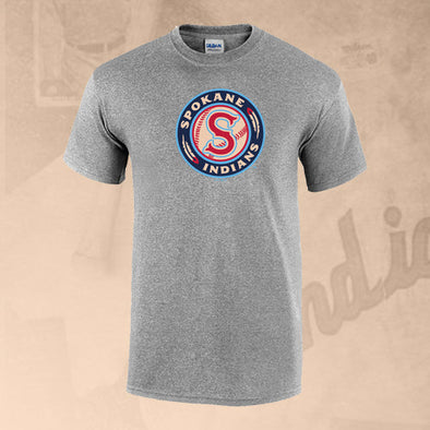 Spokane Indians Sport Grey Logo Tee