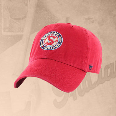 Spokane Indians Logo Adjustable Red Cap