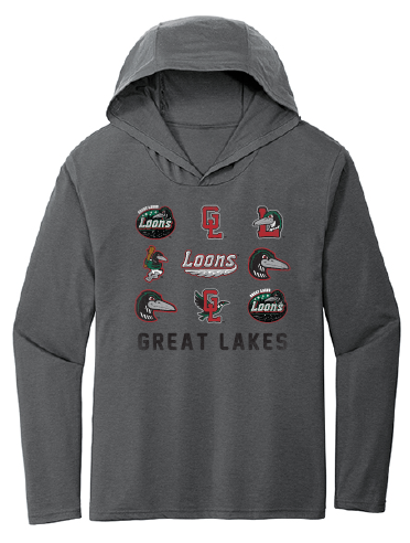 Great Lakes Loons Logos Hooded Long Sleeve