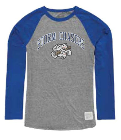 Omaha Storm Chasers Retro Brand Men's Contrast Tri-Raglan LS Tee