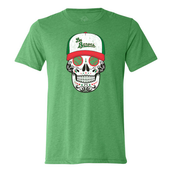 Los Barons Green Sugar Skull T-Shirt