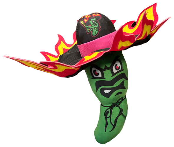 Los Pepinillos Picantes del Norte Spicy Pickle Mascot Doll