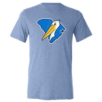 MYRTLE BEACH PELICANS 108STITCHES LIGHT BLUE ALT STATE TEE