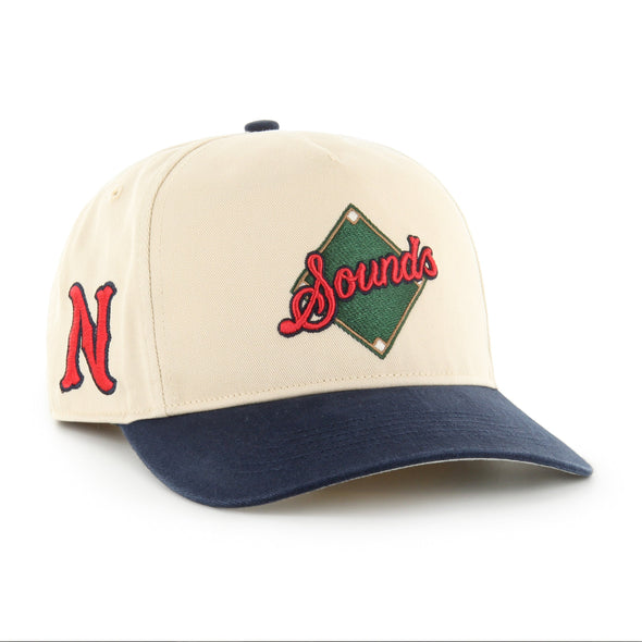 Nashville Sounds '47 Brand Natural & Navy Base Knock Hitch Hat