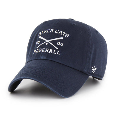 CROSSED BATS HAT - NAVY, SACRAMENTO RIVER CATS