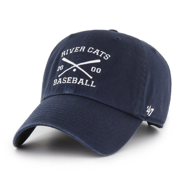 CROSSED BATS HAT - NAVY, SACRAMENTO RIVER CATS