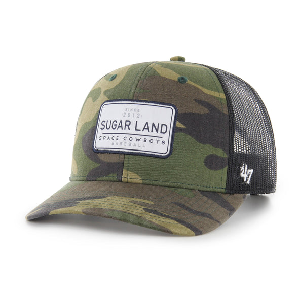 Sugar Land Space Cowboys 47 Brand Hat Camo Harrington Trucker