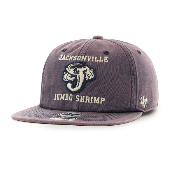 Jacksonville Jumbo Shrimp '47 Dusted Double Ply Captain Snapback