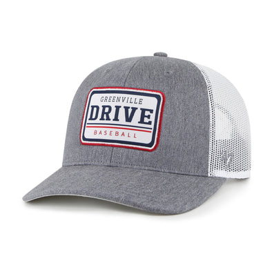 Greenville Drive 47 Brand Charcoal Ellington Patch Trucker