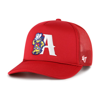 Amarillo Sod Poodles '47 Red Lean A  Foam Trucker