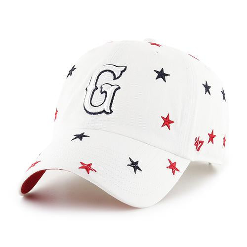 Greenville Drive 47 Brand Women's White Stars Clean Up Hat with G Logo