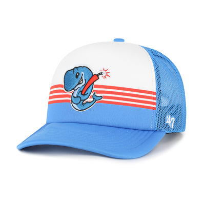 Eugene Emeralds Exploding Whales '47 Brand Liftoff Foam Trucker Cap
