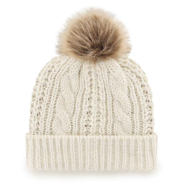Greenville Drive 47 Brand White Beanie w/Fur Pom and G Logo