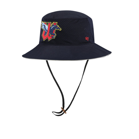 Wichita Wind Surge '47 Adult Navy Panama Pail Bucket Hat