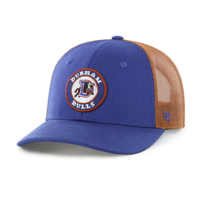 Durham Bulls 47 Brand Youth Royal Pop Up Trucker Cap