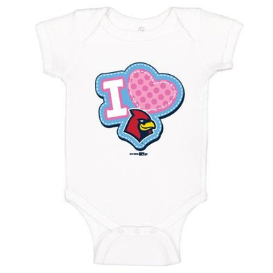 Memphis Redbirds Infant Redbirds Heart Onesie