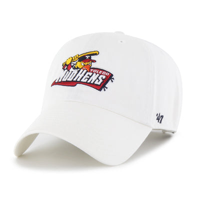 Toledo Mud Hens White Pennant Logo Clean Up Cap