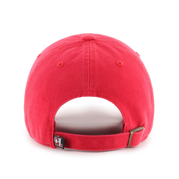 Hickory Crawdads '47 Red Cleanup State Logo Adjustable Hat