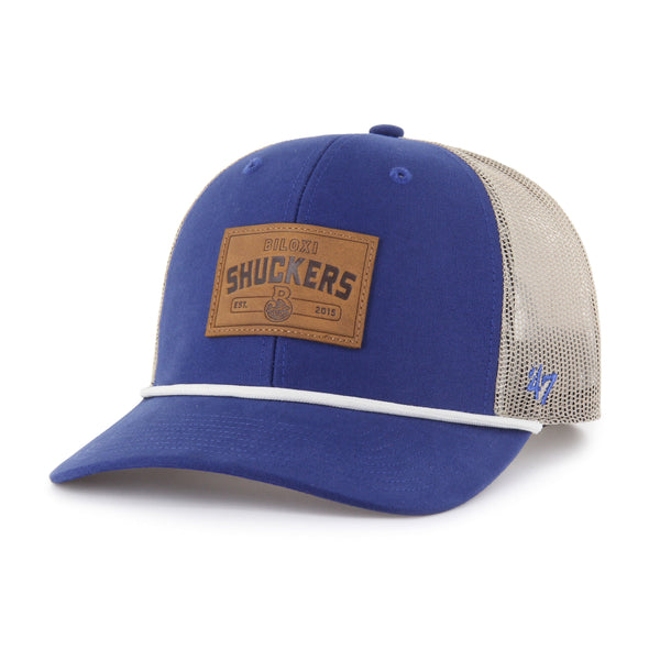 '47 Trucker Cap with Leather Logo Patch Vintage Royal