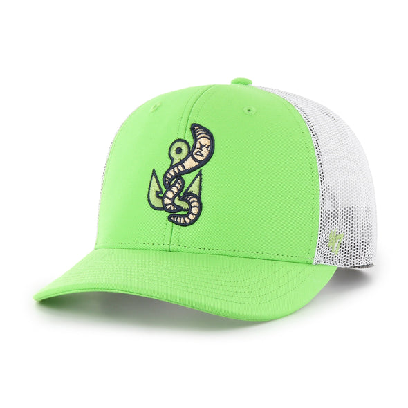 Gwinnett Stripers '47 Worm Logo Trucker Cap -Lime