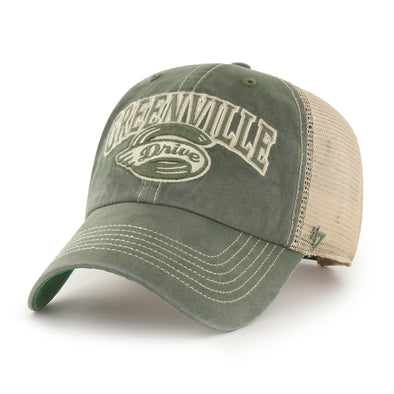 Greenville Drive 47 Brand Faded Green Tuscaloosa Mesh Back Hat