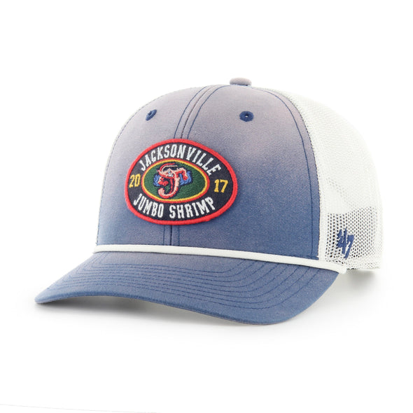 Jacksonville Jumbo Shrimp '47 Timber Blue Tide Sweep Rope Trucker