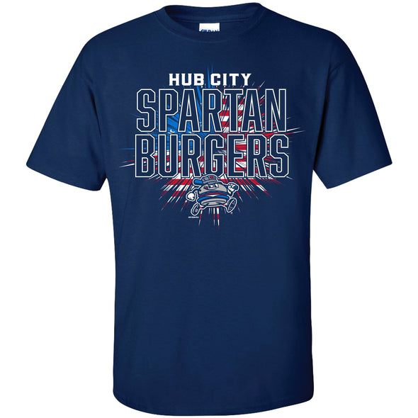 M Adult Hub City Spartanburgers Firework T-Shirt