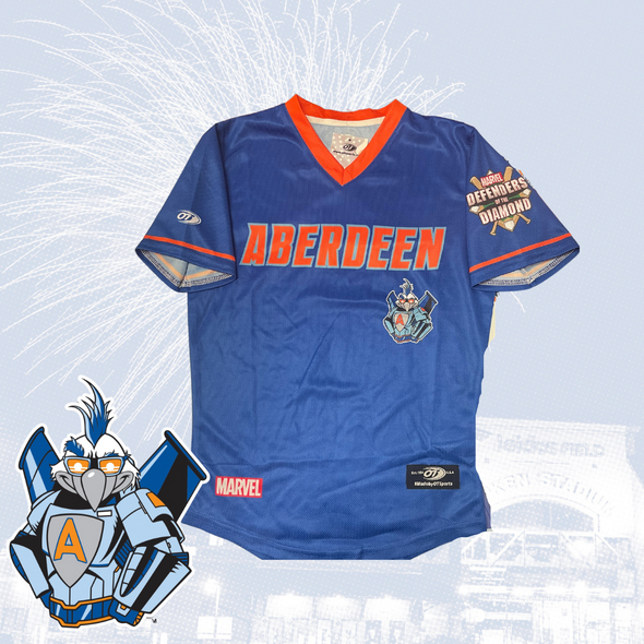 Aberdeen IronBirds - Marvel Defenders of the Diamond Adult Replica Jersey