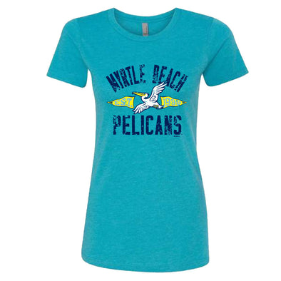 MYRTLE BEACH PELICANS BIMM RIDDER LADIES TURQUOISE FROST PROTEST TEE