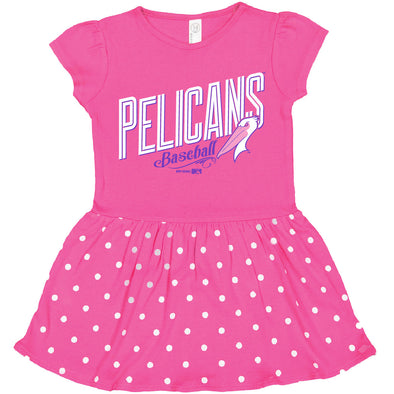 MYRTLE BEACH PELICANS BIMM RIDDER INFANT RASPBERRY RIB DRESS