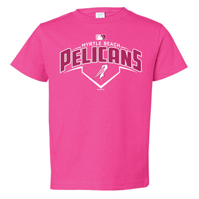 MYRTLE BEACH PELICANS BIMM RIDDER TODDLER RASPBERRY SPLINTER TEE